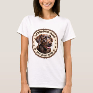 T-shirt Labrador, chocolat "Club - Membres seulement"