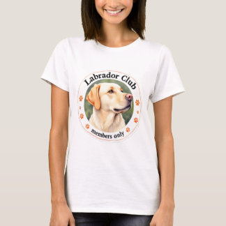 T-shirt Labrador, couleur or 'Club - Membres seulement'