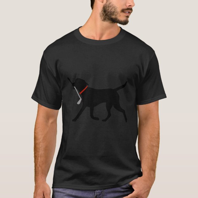 T-shirt Labrador Fetch Golf Club Black Lab Golf (Devant)