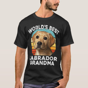 T-shirt Labrador Grand-mère Worlds Best Lab Grand-mère Vin