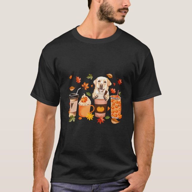 T-shirt Labrador Inside Coffee Cup Thanksgiving Boire C (Devant)