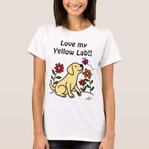 T-shirt Labrador jaune et vert