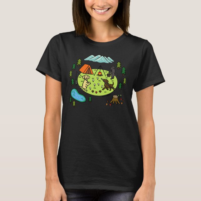 T-shirt Labrador Kids Camping (Devant)