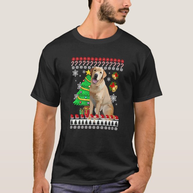 T-shirt Labrador Laid Christmas Laid Christmas Lad (Devant)
