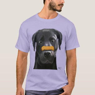 T-shirt Labrador noir avec l'os sur le nez 2