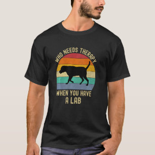 T-shirt Labrador noir pas de thérapie Labrador Retriever d