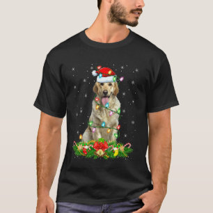 T-shirt Labrador Retriever Chien Lumières de Noël Drôle de