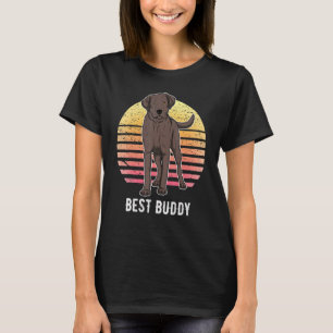 T-shirt Labrador Retriever Chien Sunset 9