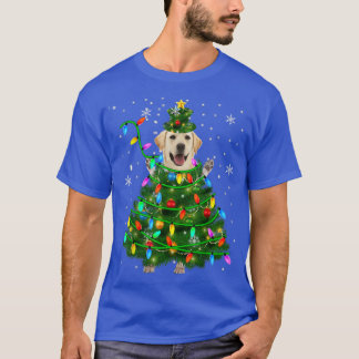 T-shirt Labrador Retriever Christmas Tree Xmas Lights Chie