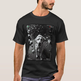 T-shirt Labrador Retriever de Noël pris en caméra
