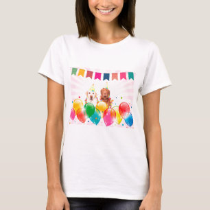 T-shirt Labrador Retriever Dog Balloons Anniversaire