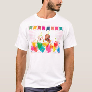 T-shirt Labrador Retriever Dog Balloons Anniversaire