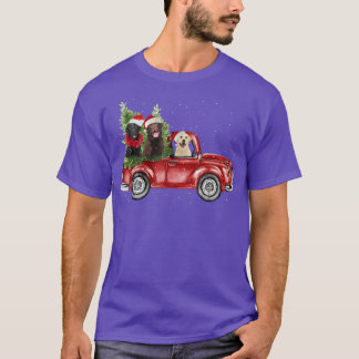 T-shirt Labrador Retriever équitation Camion Rouge Xmas Jo