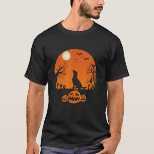 T-shirt Labrador Retriever Et Lune Halloween