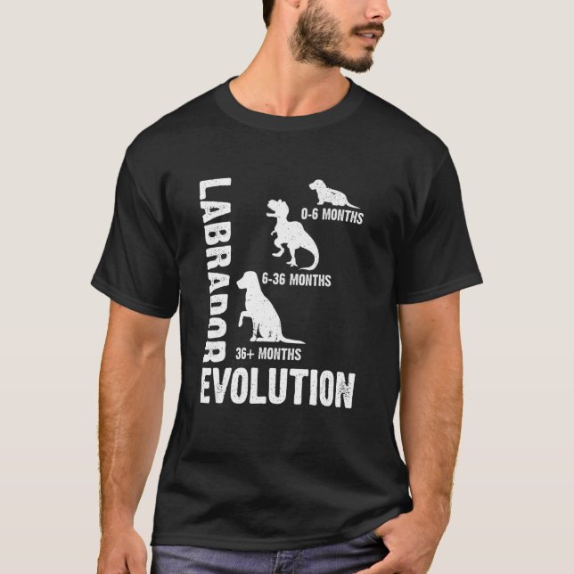 T-shirt Labrador Retriever Evolution for the Labrador Chig (Devant)