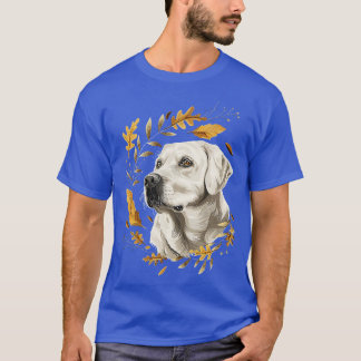 T-shirt Labrador Retriever Fall Dog Autumn Leaves