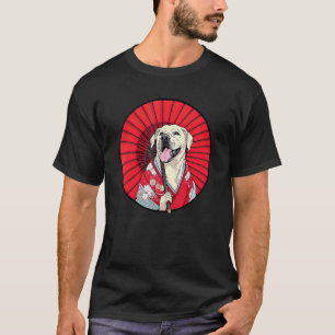 T-shirt Labrador Retriever Geisha Chien Drôle Kimono
