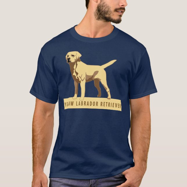 T-shirt Labrador retriever jaune (Devant)