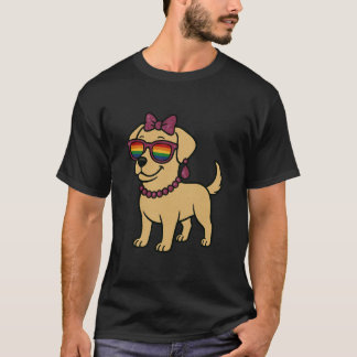 T-shirt Labrador Retriever LGBTQ Fierté Arc-en-ciel Glam D