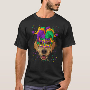 T-shirt Labrador Retriever Mardi Gras Face Carnival Jester