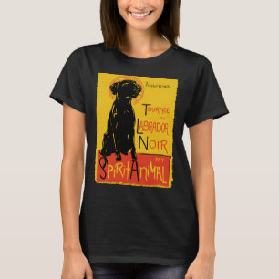 T-shirt Labrador Retriever mignon Chien Conversation Noir 