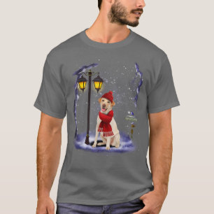 T-shirt Labrador Retriever Père Noël Neige Noël Light Wint