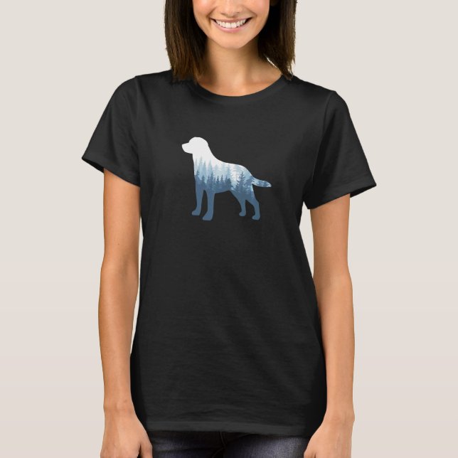 T-shirt Labrador Retriever Silhouette Lab Dog Outdoor Natu (Devant)