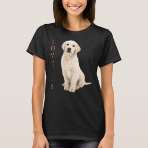 T-shirt Labrador Retriever White Lab Chien Maman