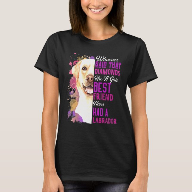 T-shirt Labradors Sont Une Fille Meilleur Ami Chien Mama M (Devant)