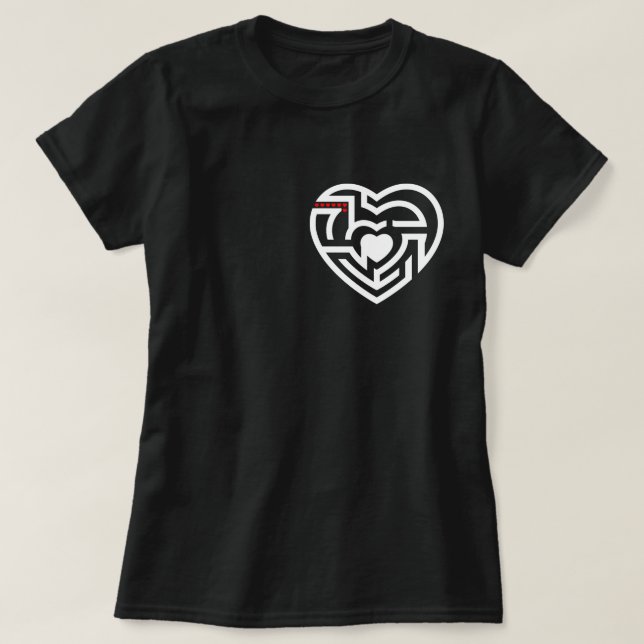 T-shirt labyrinthe d'amour (Design devant)