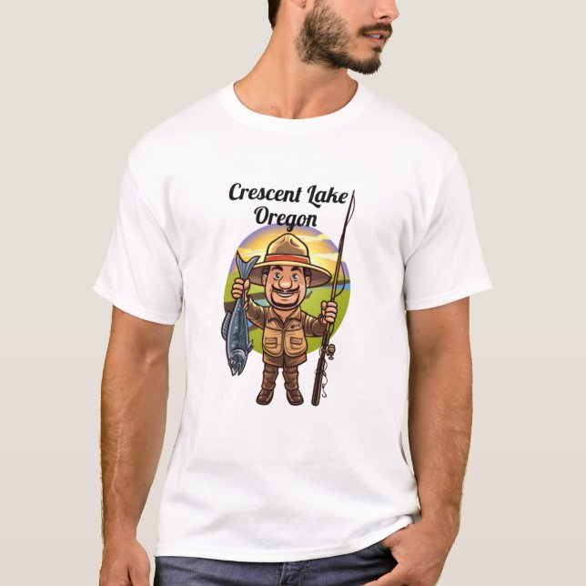 T-shirt Lac Crescent Oregon (Devant)
