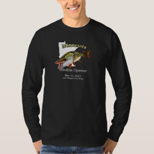 T-shirt Lac / Date Minnesota Muskie Opener Dark