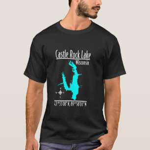 T-shirt Lac de Castle Rock moderne - Wisconsin