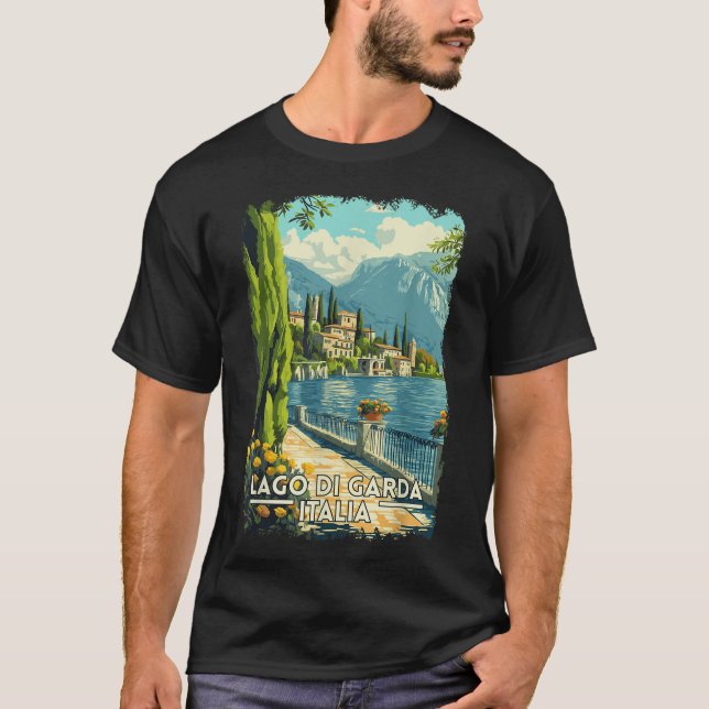 T-shirt Lac de Garde Italie Souvenir (Devant)