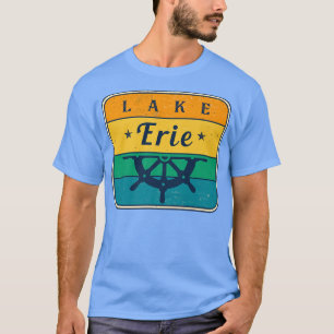 T-shirt Lac Erie Bateau Pêche Vintage 