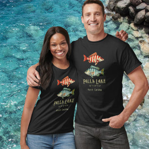 T-shirt Lac Falls Caroline du Nord vêtements de pêche naut
