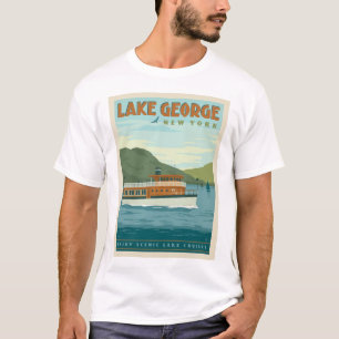 T-shirt Lac George, New York   Bateau vintage
