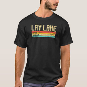 T-shirt Lac Lay Alabama Vintage Drôle Pêche Camping Été