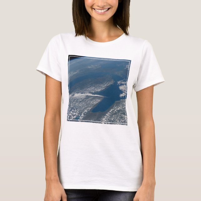 T-shirt Lac Michigan, Lac Huron Et État Du Michigan. (Devant)