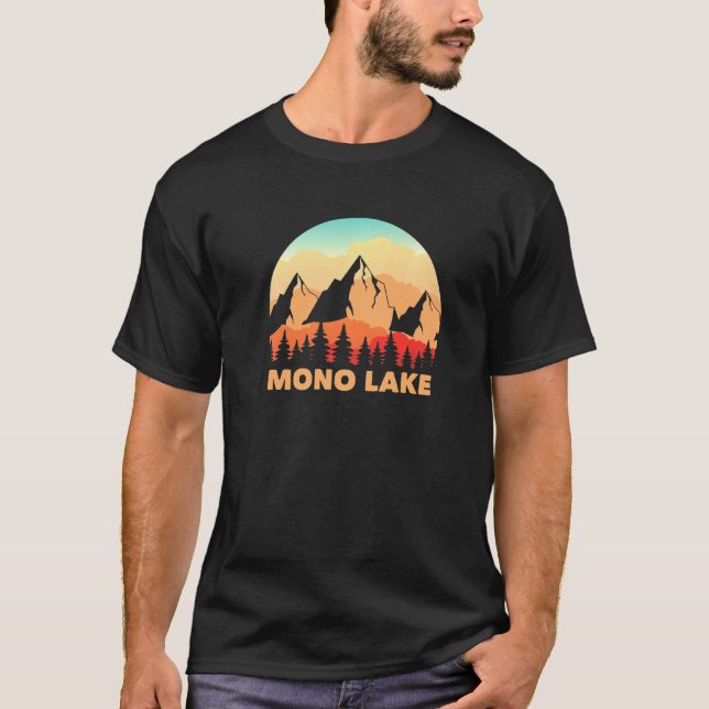 T-shirt Lac Mono Camping Sauvage Pêcheur Nature Lak (Devant)