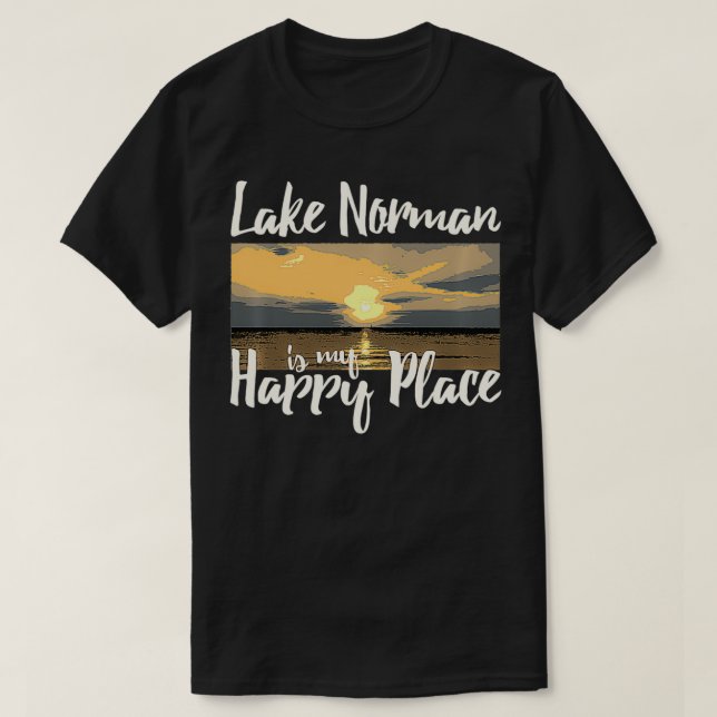 T-shirt Lac Norman Lac Vie Le lac est mon endroit heureux  (Design devant)