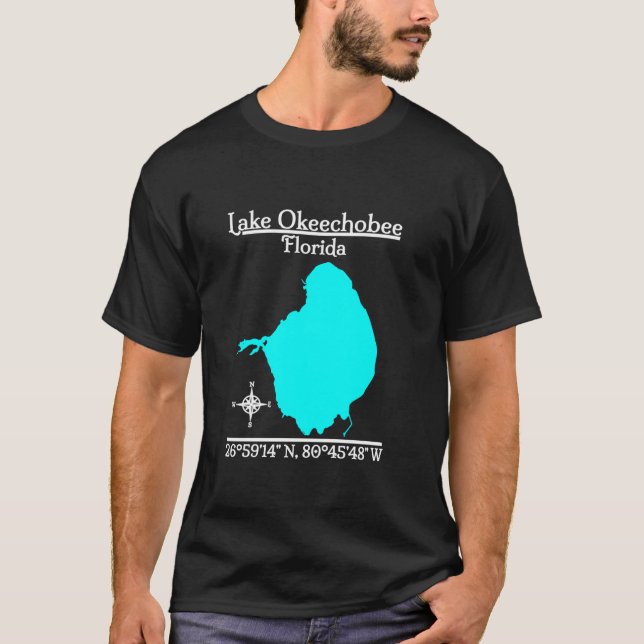T-shirt Lac Okeechobee Floride Long Manche T Chemise (Devant)