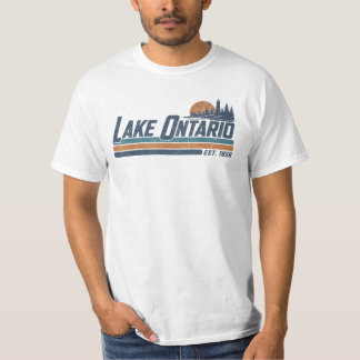 T-shirt Lac Ontario EST 1656 Soleil Rétro