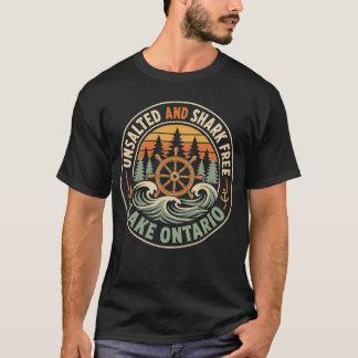T-shirt Lac Ontario Rétro Vintage Non Salé Et Sans Requin