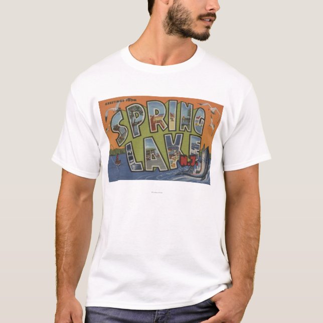 T-shirt Lac spring, New Jersey - grandes scènes de lettre (Devant)
