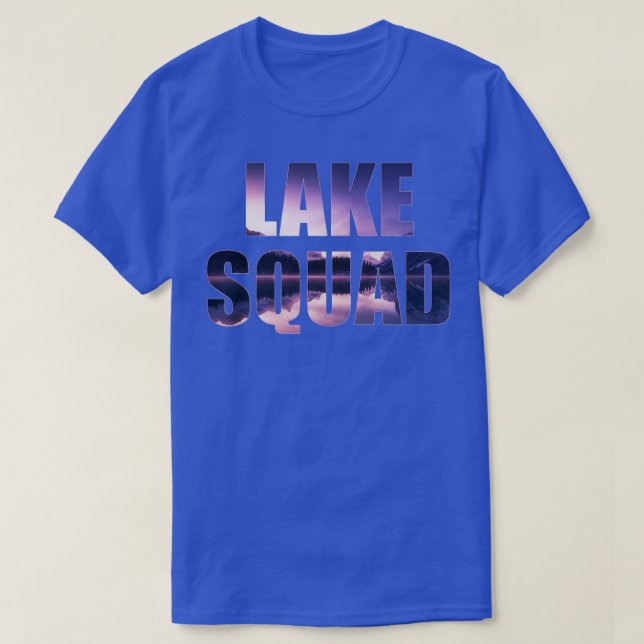 T-shirt Lac SquadDock Sunset Wakeboarder Power Boat 614  (Design devant)