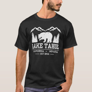 T-shirt Lac Tahoe - Californie Grizzly Bear Mountains