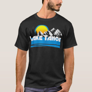 T-shirt Lac Tahoe Retro 80s California Nevada Réservoir à 