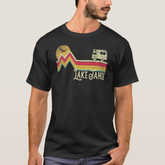 T-shirt Lac Tahoe Style Rétro Montagne Camping Vintage Ca