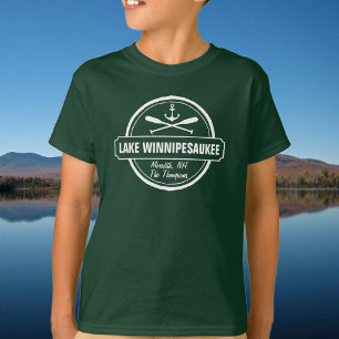 T-shirt Lac Winnipesaukee NH ville personnalisée, nom, an